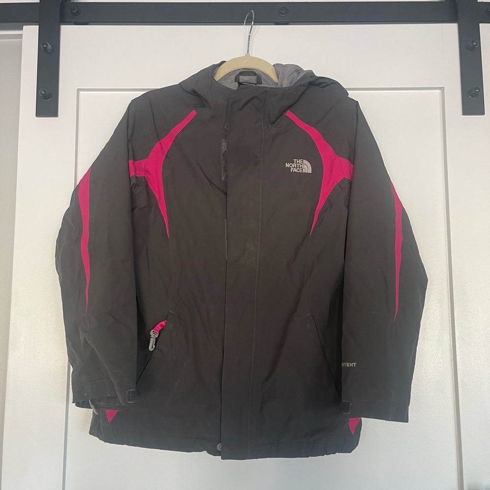 North face shell ski jacket girls size large 14/16